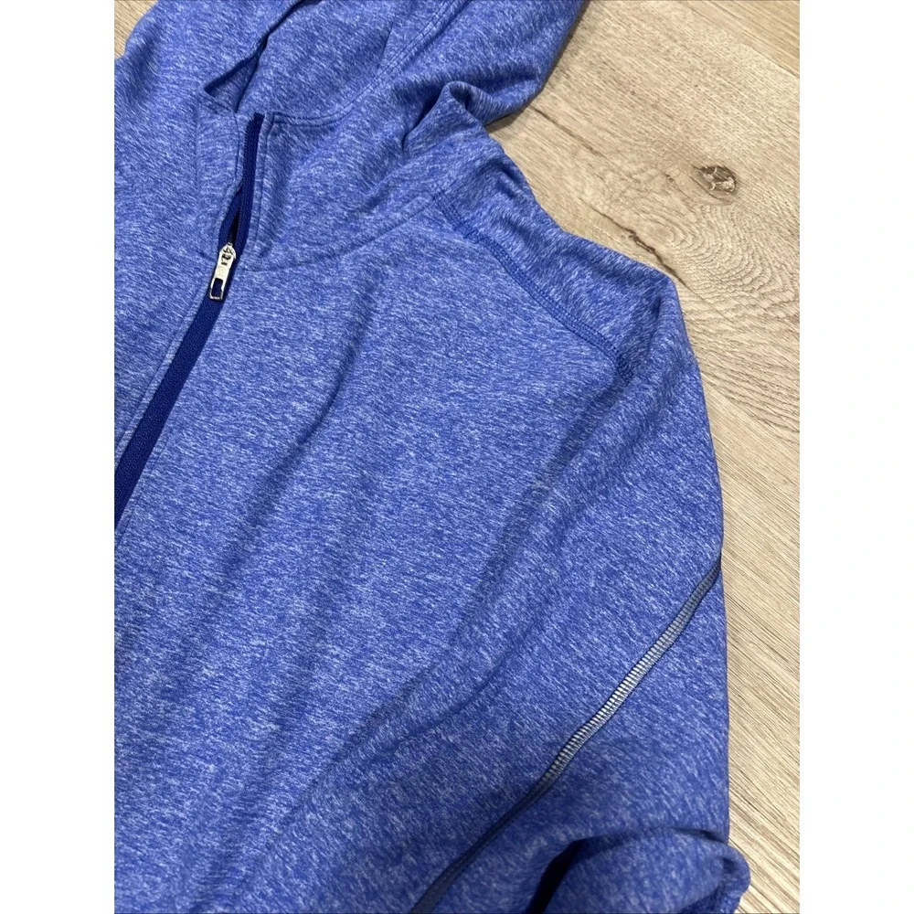 Lululemon Metal Vent Tech Hoodie Men Medium Blue 1/4 Zip Pullover Lightweight